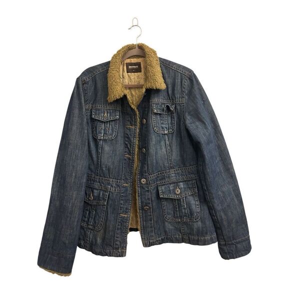 Vintage Unionbay Sherpa and quilted denim jacket S barn jacket, country - Picture 1 of 9